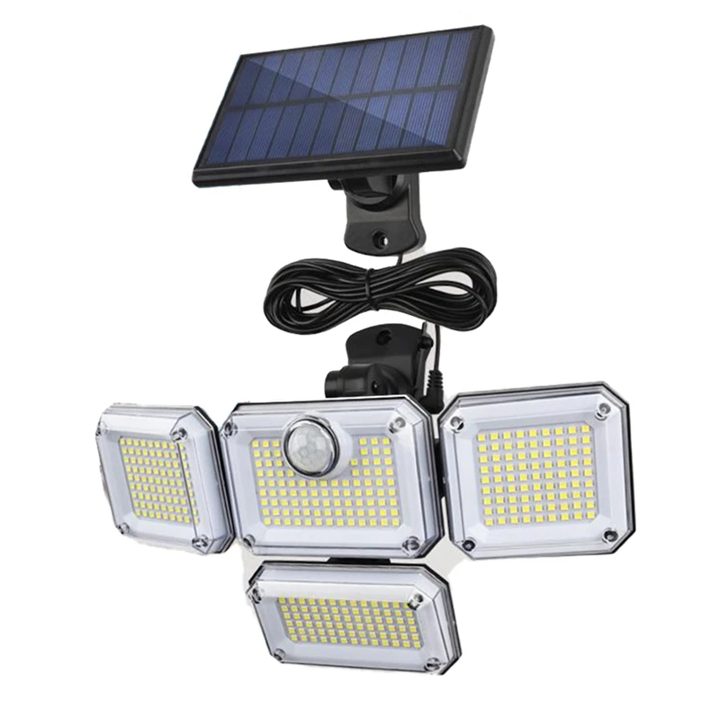 1 Stuk Buitenwandlamp Inductieve Garage Straatlantaarn Led Verstelbare 4 Kops Schijnwerpers Tuin Tuin Straatverlichting