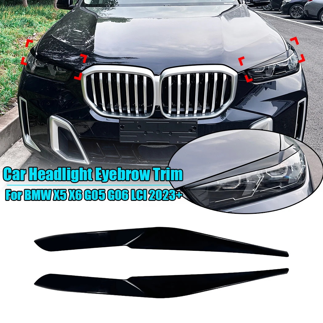 

Для BMW X5 X6 G05 G06 LCI 2023 + 2 шт./компл. автомобильная фара, лампа для бровей, век, накладка, наклейка, декоративные аксессуары