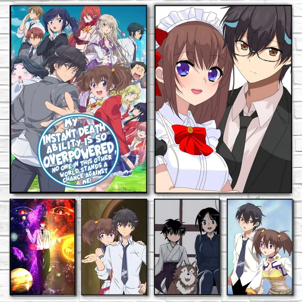 Adventure Anime I-Instant Death Cheat Poster  Self-adhesive Art Waterproof Paper Sticker Coffee House Bar Room Wall Decor