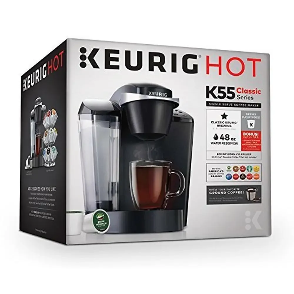 All Purpose Coffee Maker 6 8 10 oz Brew Coffee Tea Hot Cocoa Iced Beverages Removable Water Reservoir Auto Off Drip Coffee