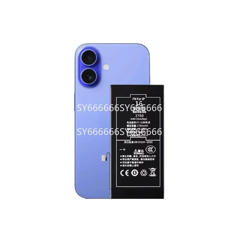 100% New 3780mAh High Density Enhanced Capacity For NOHON Replacement Battery Compatible With iPhone 16 + Free Tools