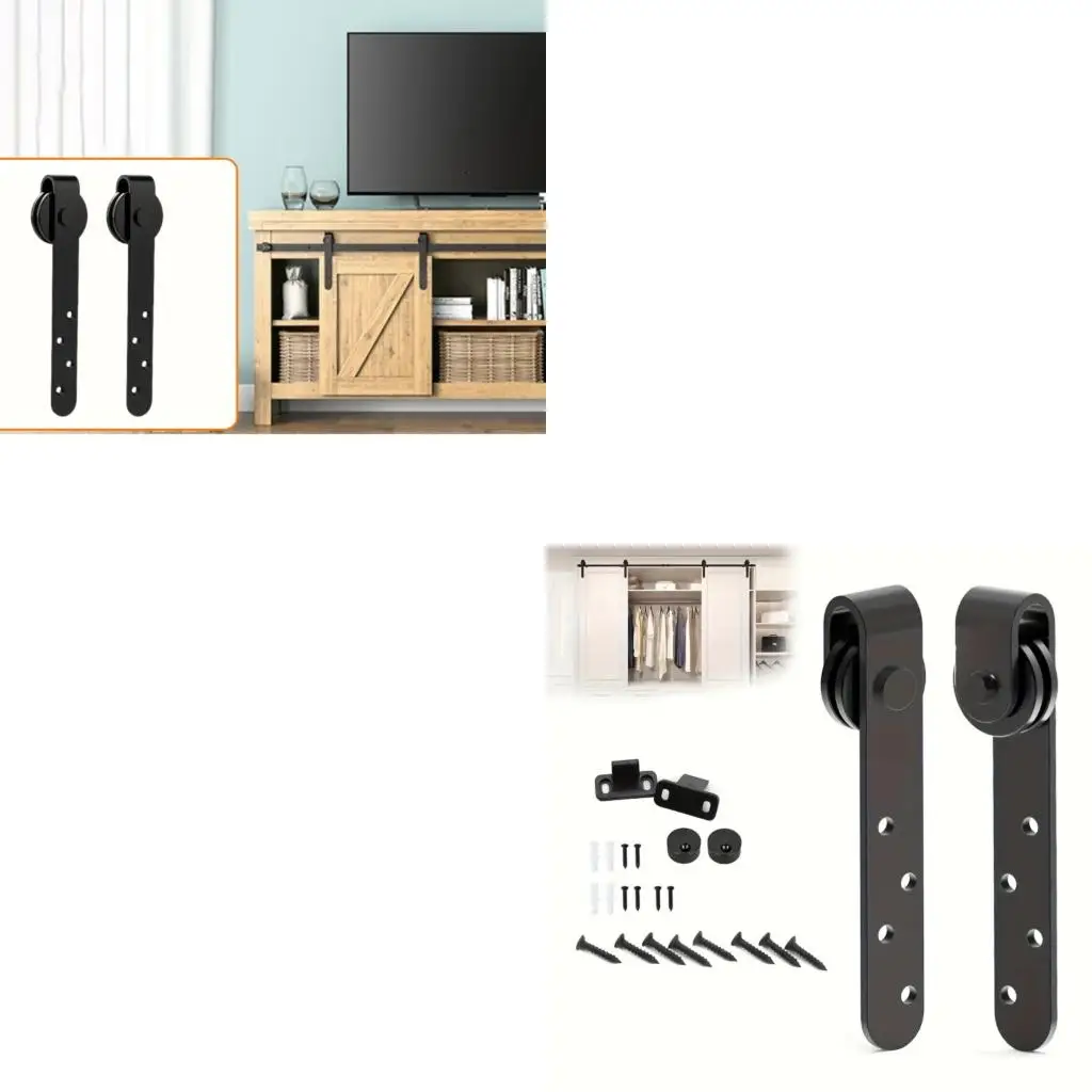 Modifiable Sliding Door Hardware Set For Furniture 1 3/8