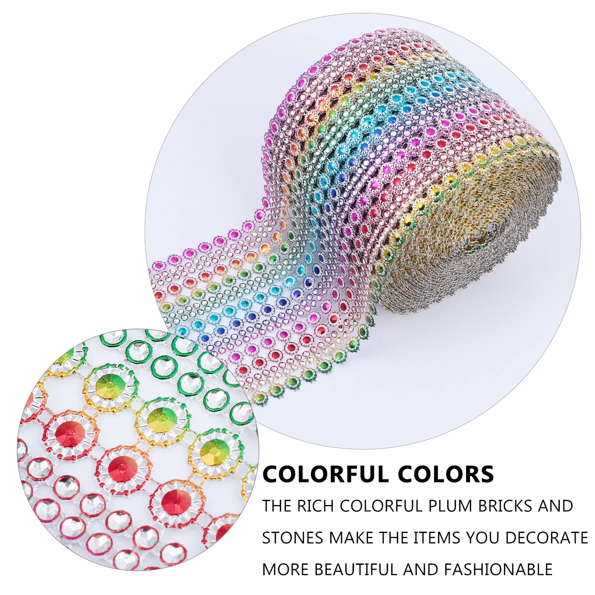 

16 Rows Plastic Drill Wire Double Small Plum Blossom Mesh Christmas Decor Clothing Diamond Trim Accessories Sewing Process Easy