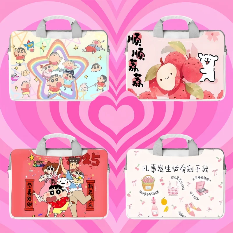 

Disney Stitch Crayon Shin-chan Cute Laptop Bag 12 14 15 Inch Waterproof Laptop Bag for Macbook Air Pro 13 16 Dell Huawei Handbag