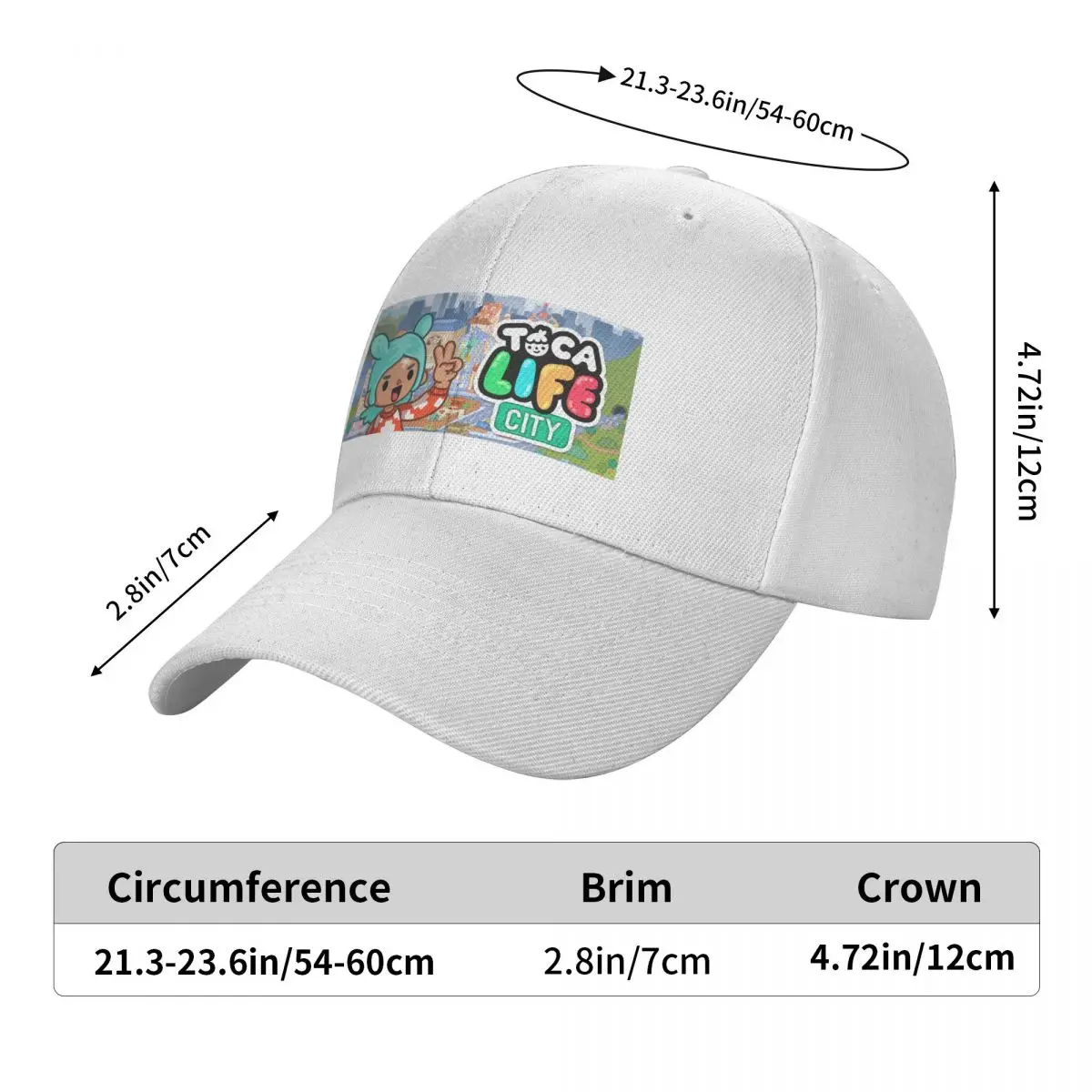 Toca Life Box Toca Boca Cute Game Cap Fashion Casual Baseball Caps Adjustable Hat Unisex Baseball Hats Customizable