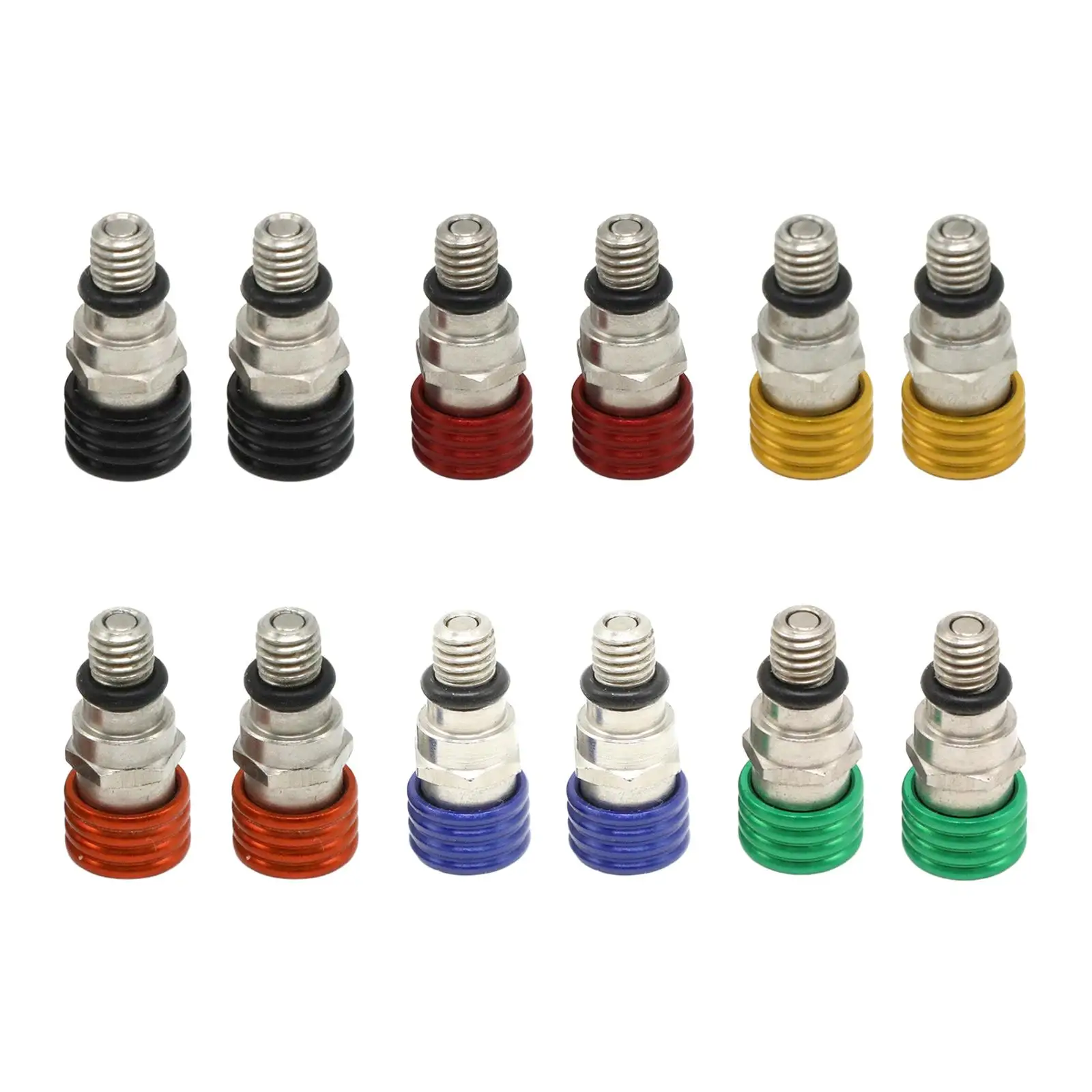 2 Pieces M5 0.8mm Fork Air Bleeder Valve for Motorcycle Replacement Accessories Spare Parts Easy Installation