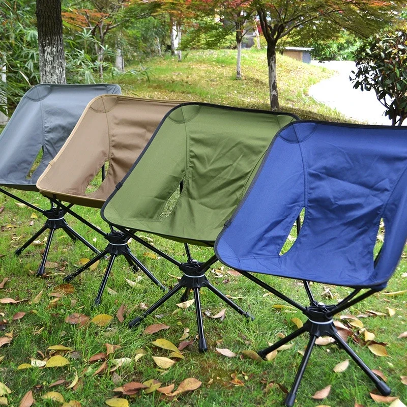 

1pcs Swivel Detachable Chairs Camping Folding Chair Outdoor Backpacking Lightweight Seat with Carry Bag for Fishing Hiking