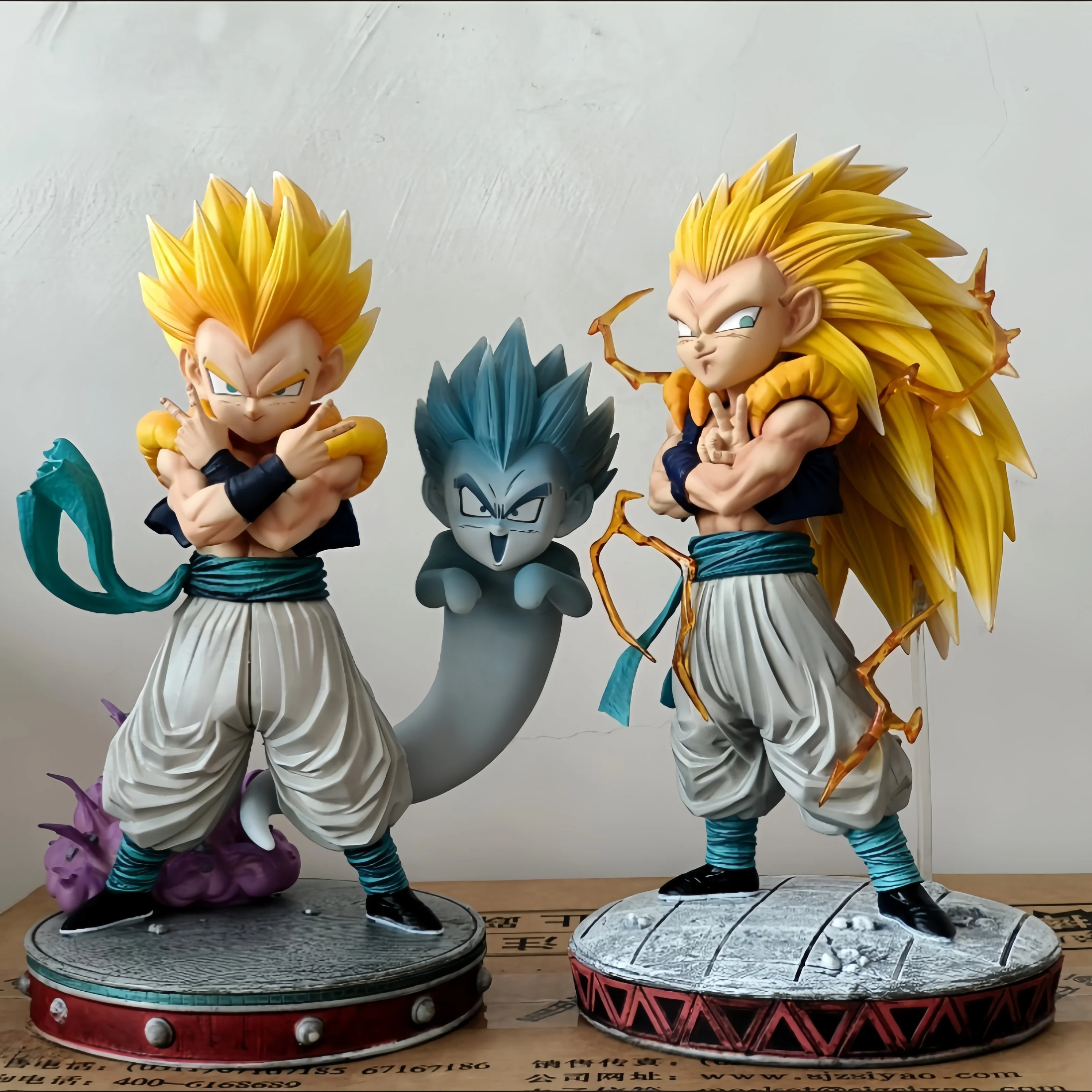 Dragon Ball Figure Gotenks Figure Super Saiyan Gotenks Figure Ghost Squad Model Statue Doll Collection Desk Decora Toy Kid Gift