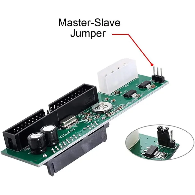 Konverter Adaptor Sata ke IDE 2.5 Sata Female ke 3.5 inci IDE Male port 40 pin 1.5Gbs Mendukung ATA 133 100 HDD CD DVD Serial