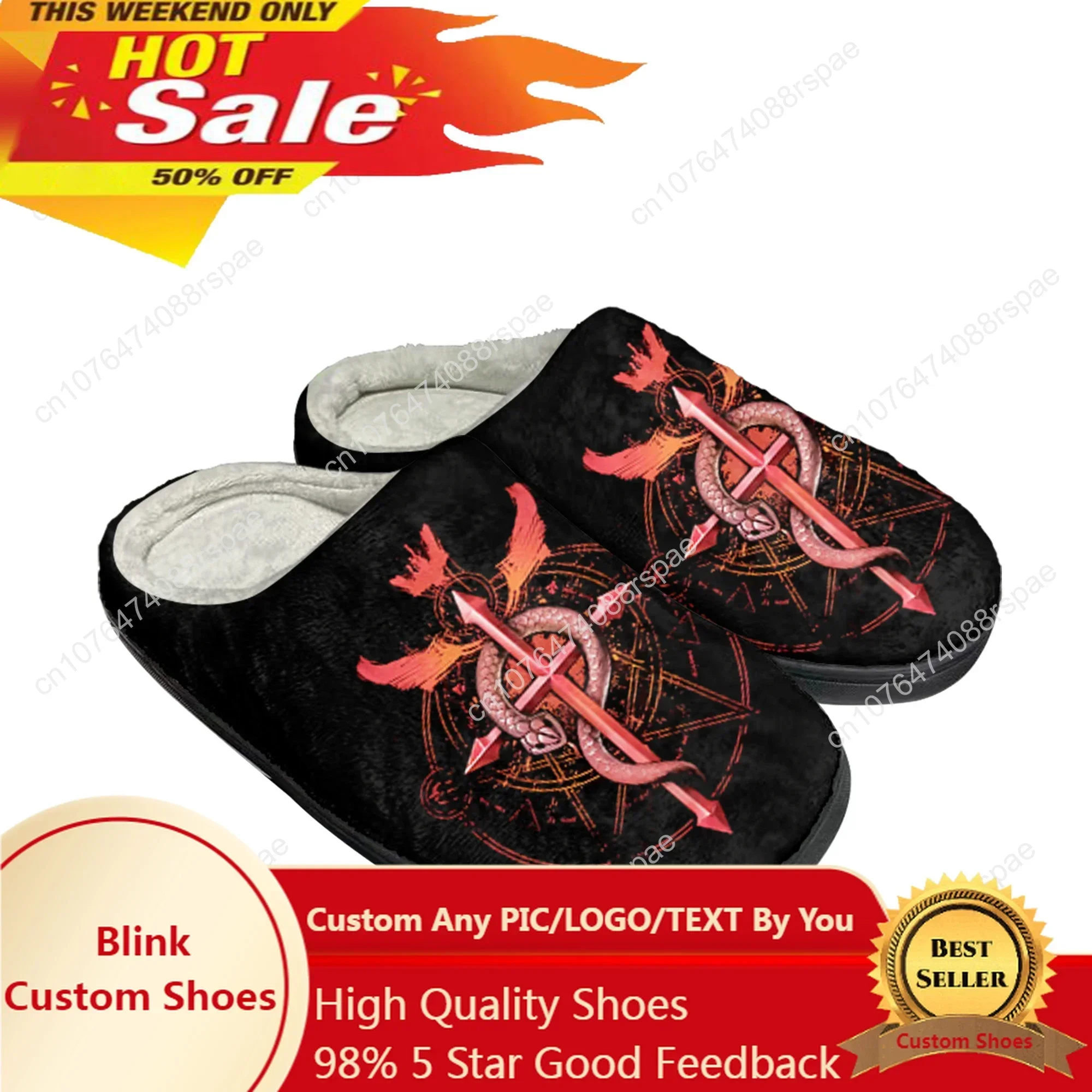 

Fullmetal Alchemis Edward Elric Home Cotton Custom Slippers Mens Womens Sandals Plush Casual Keep Warm Shoes Thermal Slipper