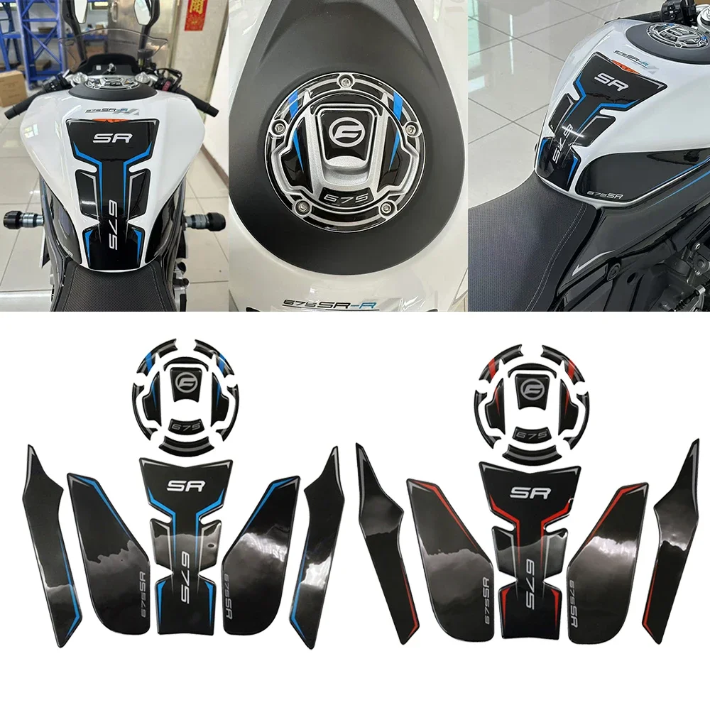 For CF MOTO 675SRR 675 SR-R 675 sr 675sr-r Motorcycle Accessories 3D Sticker Fuel Tank Pad Traction Protection Decal
