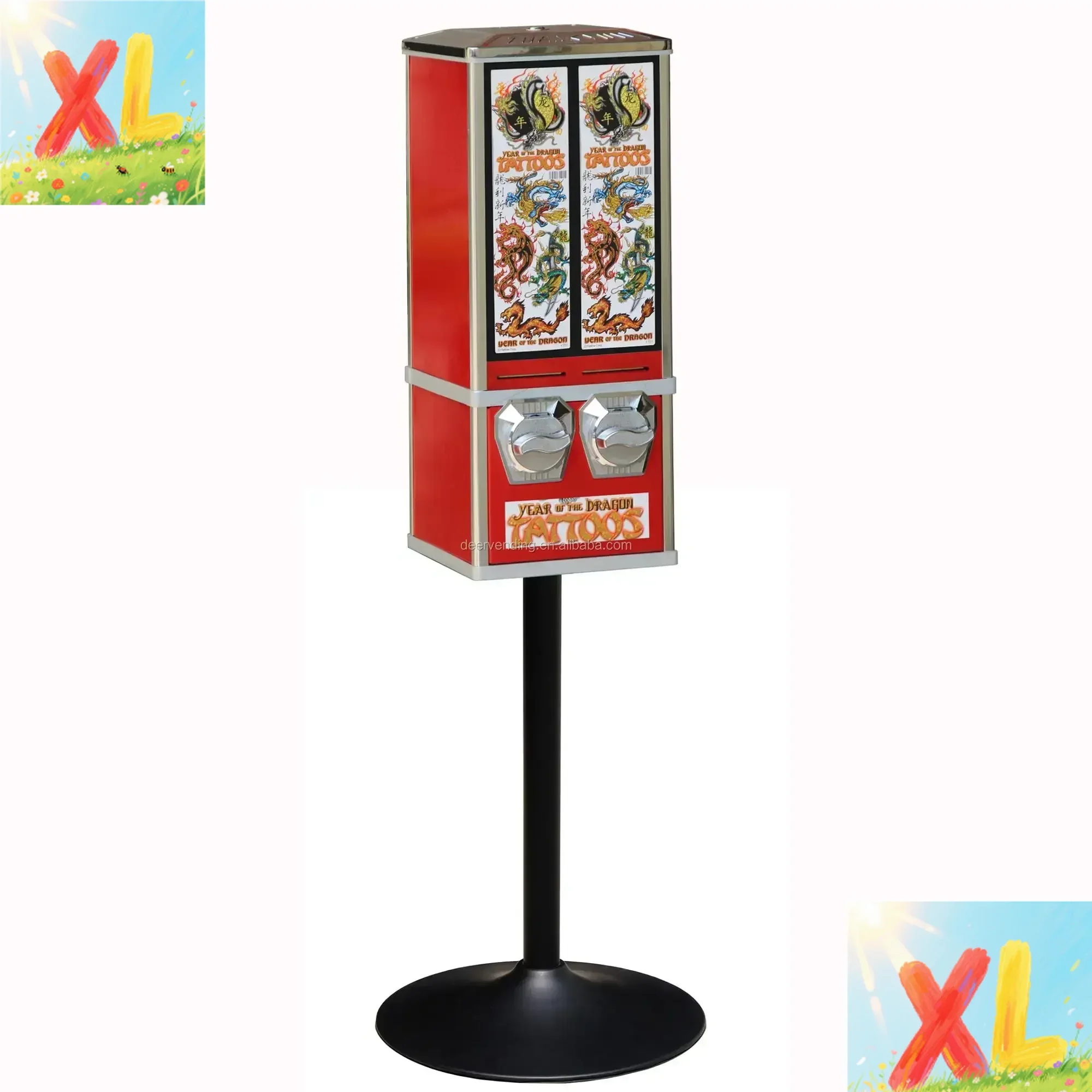 Cartoon Trading Card Sticker Tattoo Vending Machine