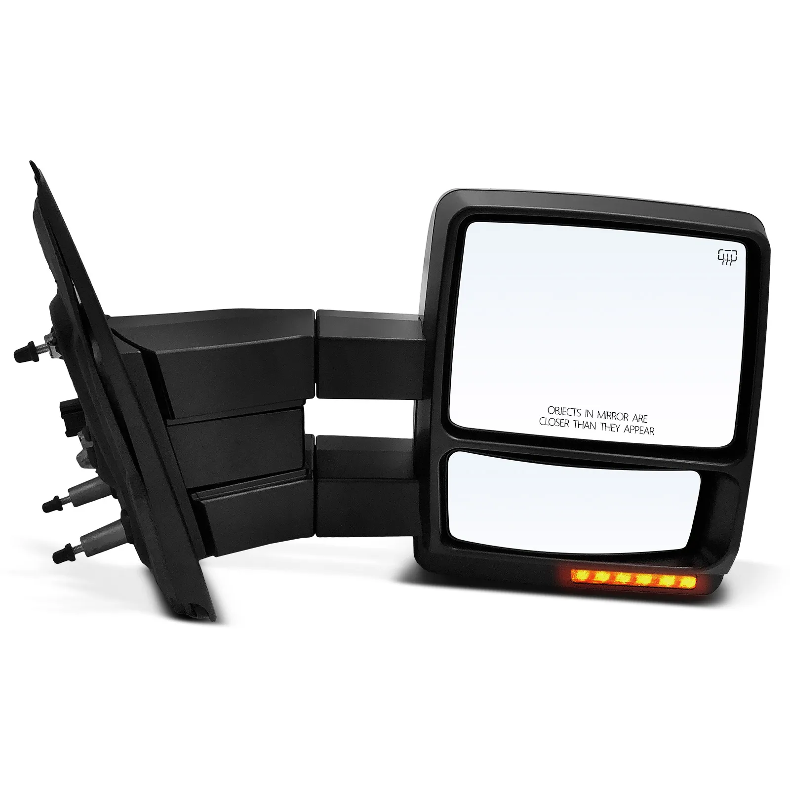 A-Premium Passenger Side Power Door Mirror for Ford F-150 2007-2008 Manual Folding Heated Puddle Light Paint to Match