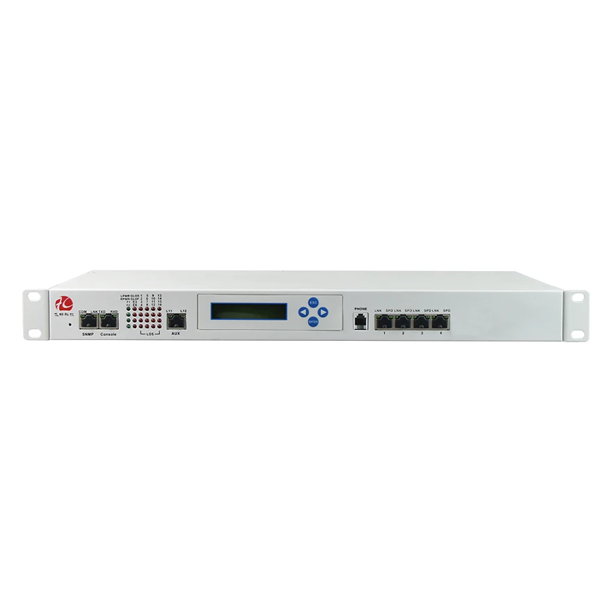 19inch 1U rackmount 16E1+4*100M ethernet PDH optical MUX with LCD screen