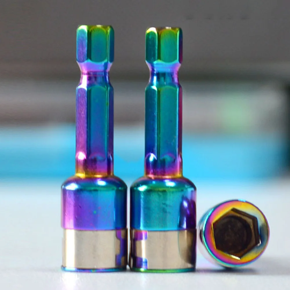 8mm Hex Socket Nut Driver Set Socket Adapter No-Magnetic Steel Ball Sleeve Hex Shank Drill Bit Power Tool Accessories