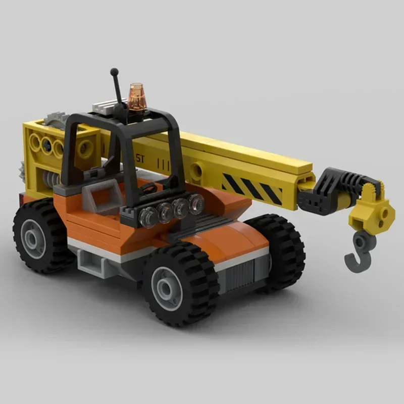 Modelo de carro de cidade moc tijolos de construção ártico meia pista telhandler tecnologia blocos modulares presente brinquedos de natal conjuntos diy montagem