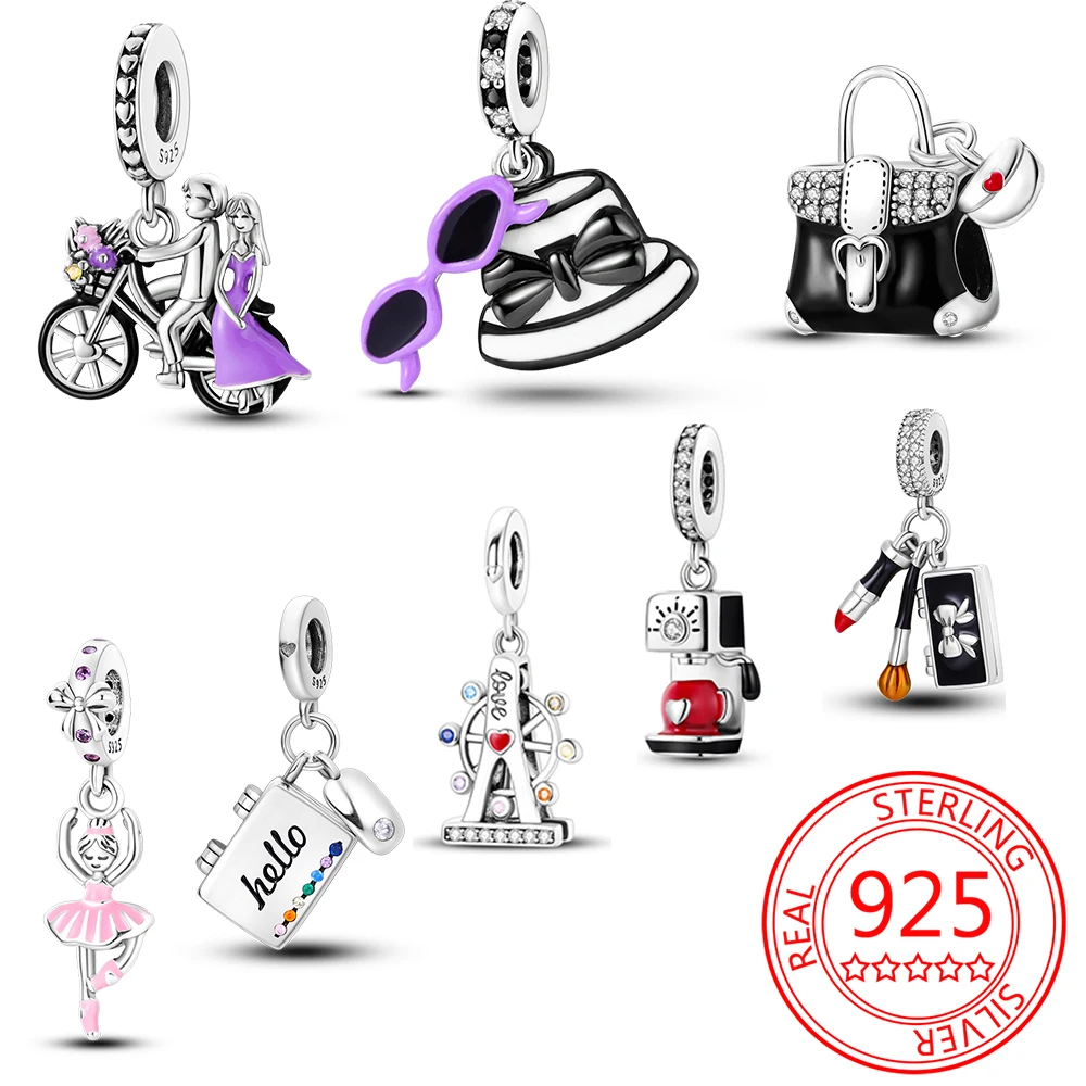 925 Sterling silver Ferris Wheel Bike Charm Pendant beads fit pandora charms silver 925 original bracelet for women jewelry gift