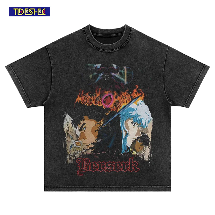 

Японская уличная одежда в стиле Харадзюку в стиле хип-хоп, летняя футболка с принтом аниме, винтажная трендовая модная хлопковая футболка большого размера, топы