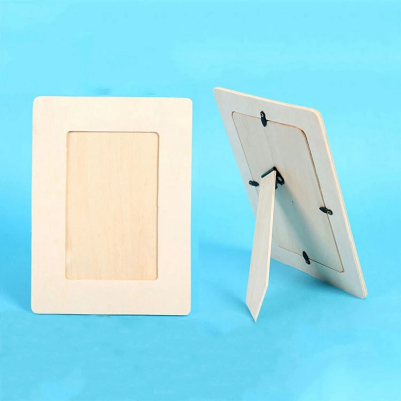 

10PCS DIY Wood Picture Frames Unfinished Solid Wood Photo Picture Frames, For Crafts Wood, DIY Painting, Arts Projects