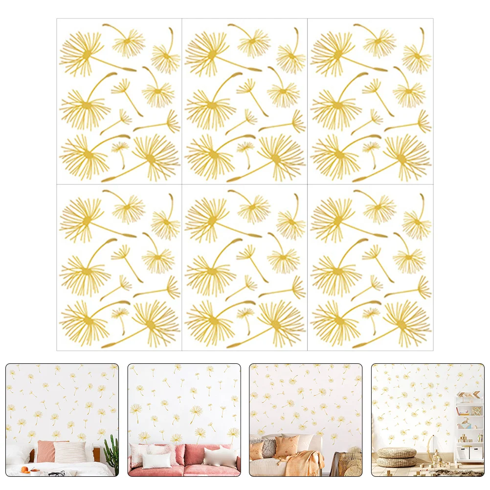 

Fresh Dandelion Wall Stickers Self Adhesive Decor for Home Interior Bedroom Living Room Wall Decorative Decals PVC Free Easy