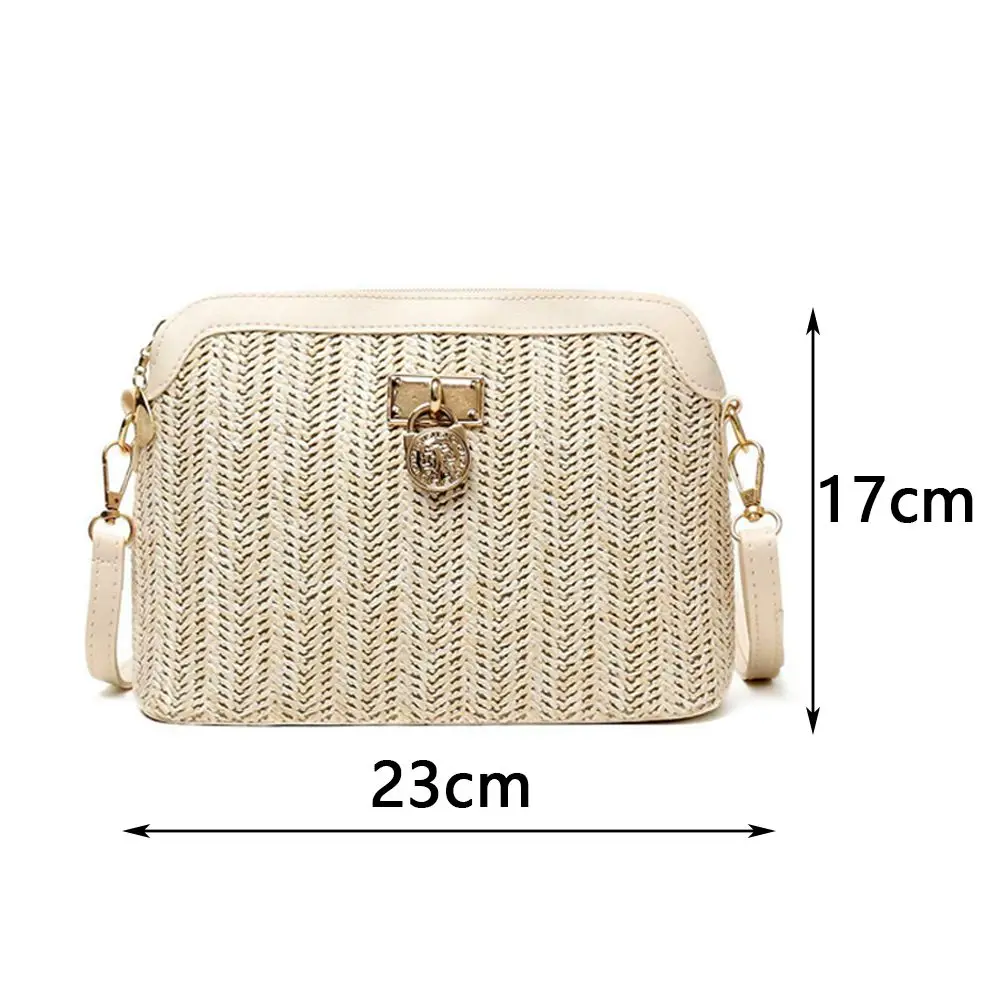 Sac tissé pour téléphone portable pour femme, sac messager, sac à bandoulière en paille, sac de vacances de plage, sacs initiés