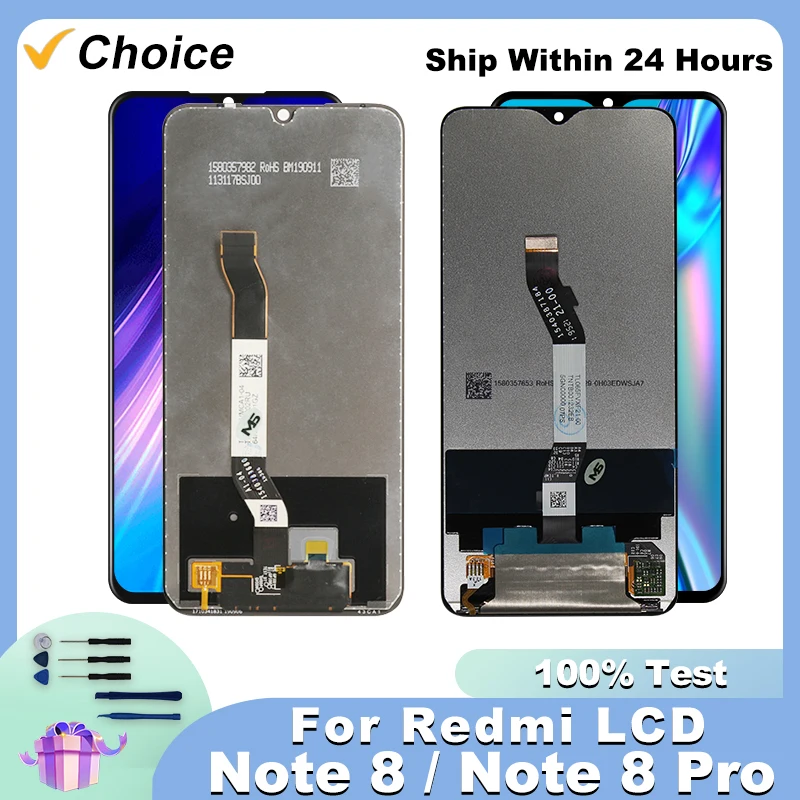 AAA Quality IPS For Xiaomi Redmi Note 8 LCD Display Touch Screen Digitizer For Redmi Note 8 Pro LCD Screen Replacement Parts