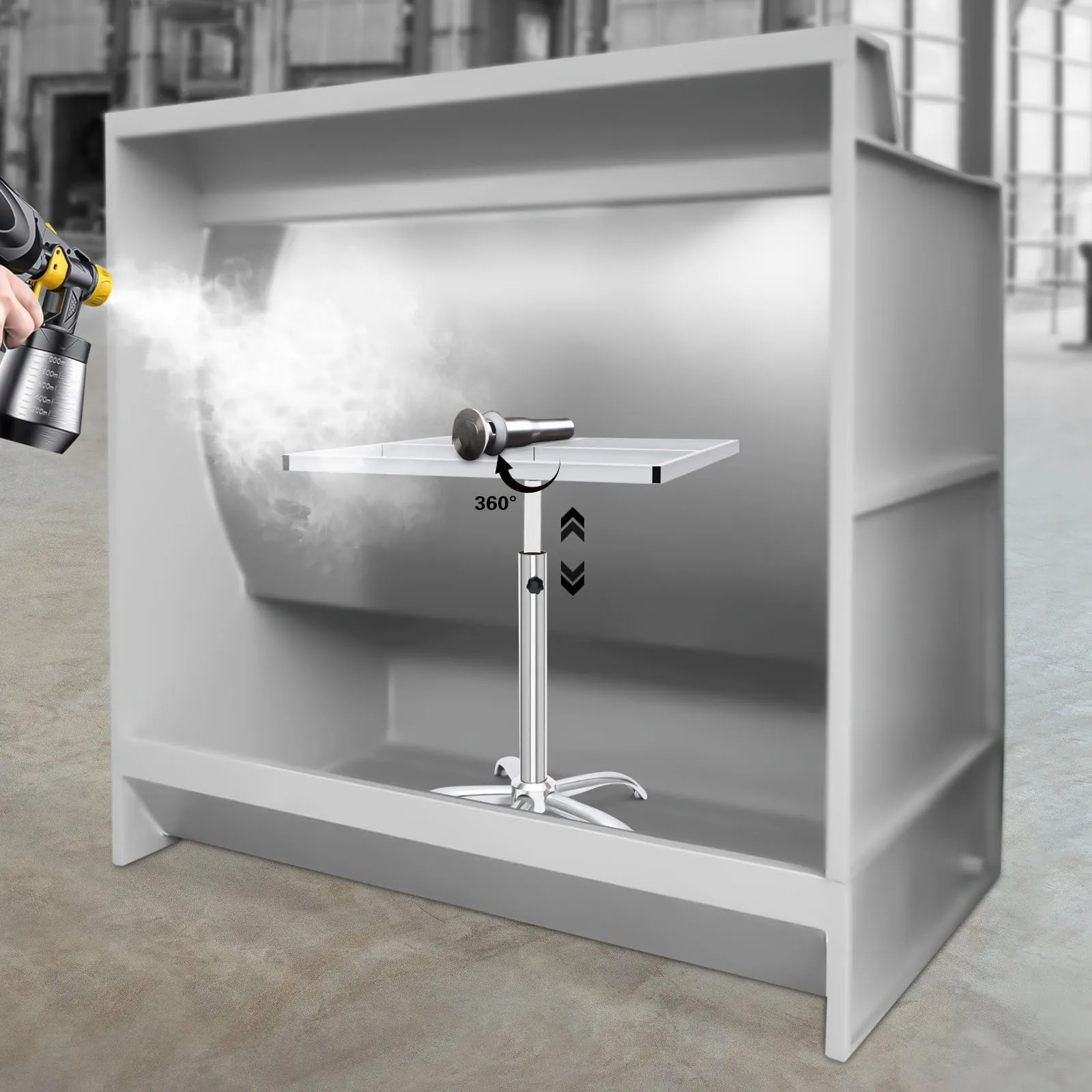 

360° Rotation Spraying Rotating Platform Stand Painting Holder Stainless Steel