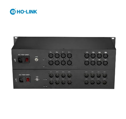 

16-ch XLR balanced Audio to fiber converter Single mode FC Fiber connector to Analog balanced Audio over Fiber