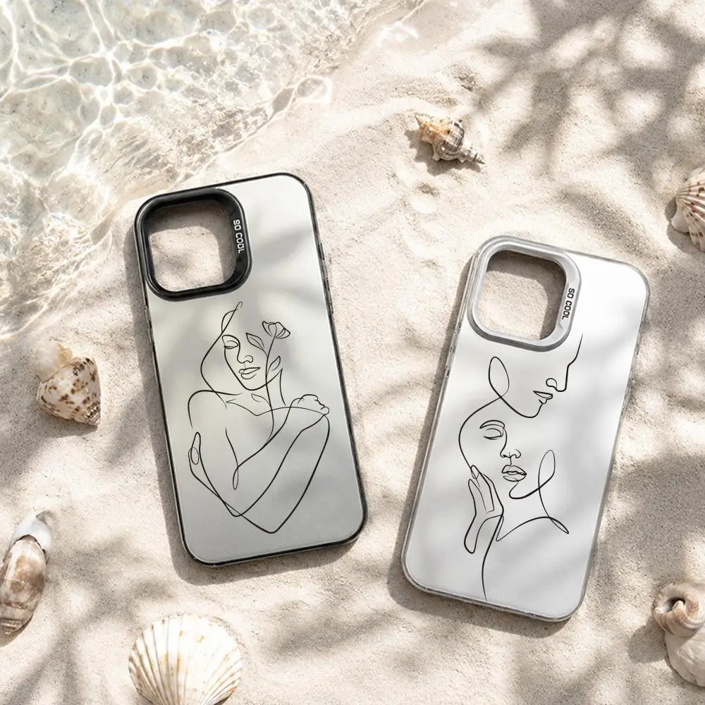 Funda para Teléfono M-Malena, Resistente a Caídas, Antideslizante, para iPhone, Cubierta Metálica Mate Protectora