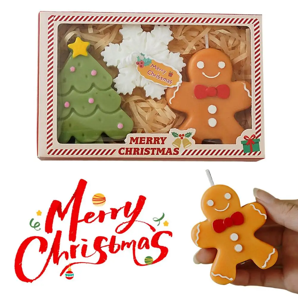 크리스마스 향초 세트 분위기 있는 홈 핸드메이드 크리스마스 선물 3개(1세트)