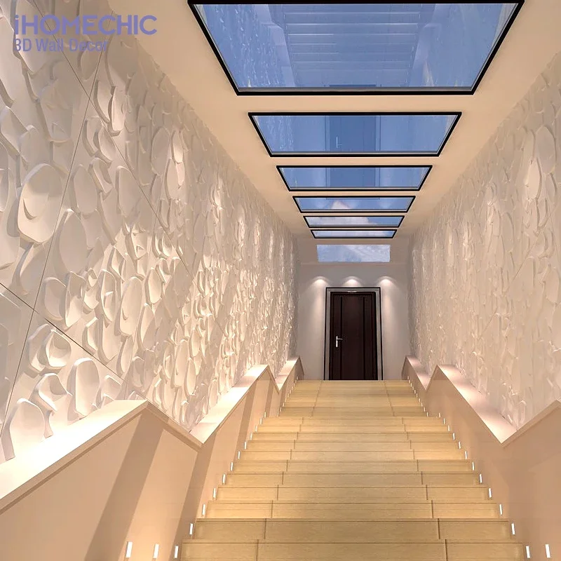 

12pcs 50cm Home renovation 3D Stereo Wall Panel Diamond Not self-adhesive tile 3D wall sticker living room Toilet 3d wall paper