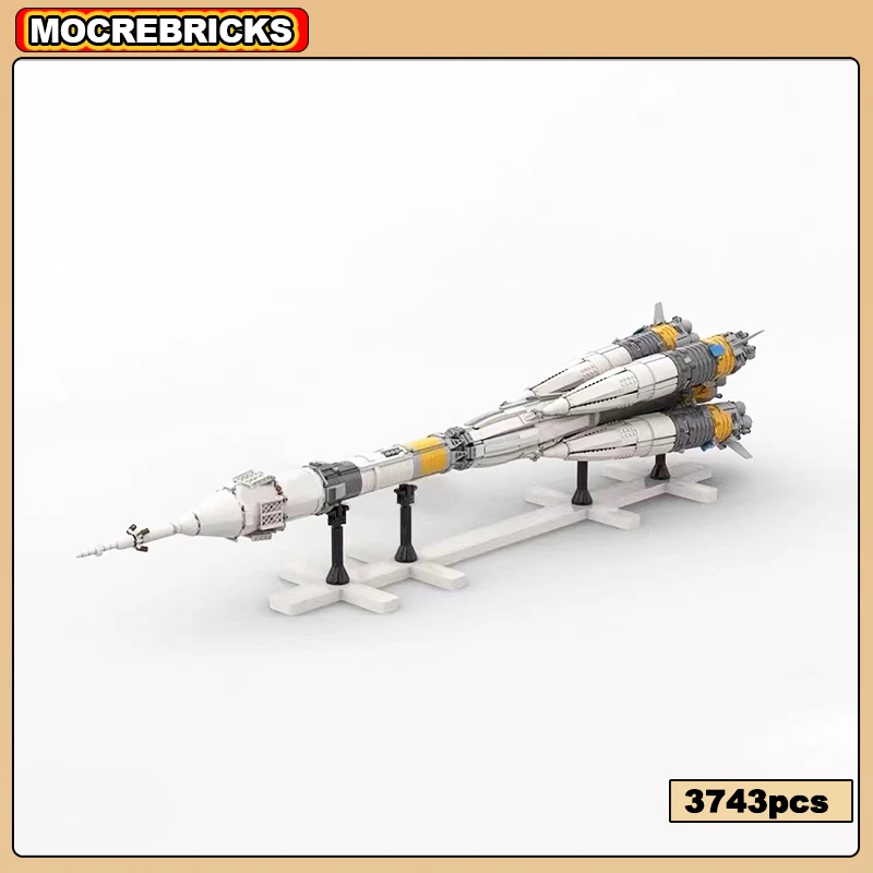 

MOC-109502 Space Launch Russian Soyuz-FG Rocket Building Block Spacecraft Assembly Model Collection display Brick Toy Gifts