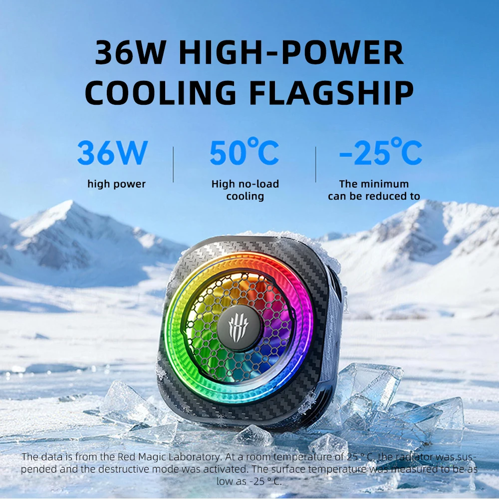 

Nubia RedMagic 8 Pro Gaming Phone Cooler Magnetic Absorption High Power Fast Heat Dissipation Silent Mini Radiator for Phones