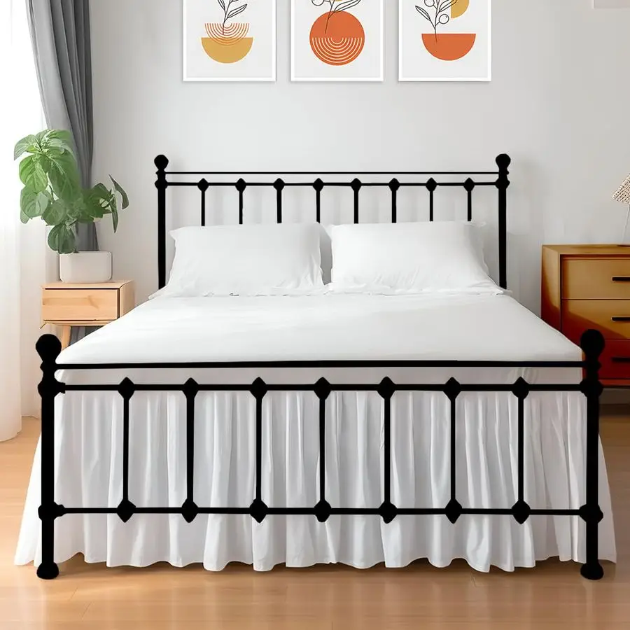 

Пышная юбка для кровати с оборками и разрезами по углам, в стиле плиссе, 100% микрофибра, высота 24 дюйма, пылезащитная, для кроватей с платформой, размер Queen, белая