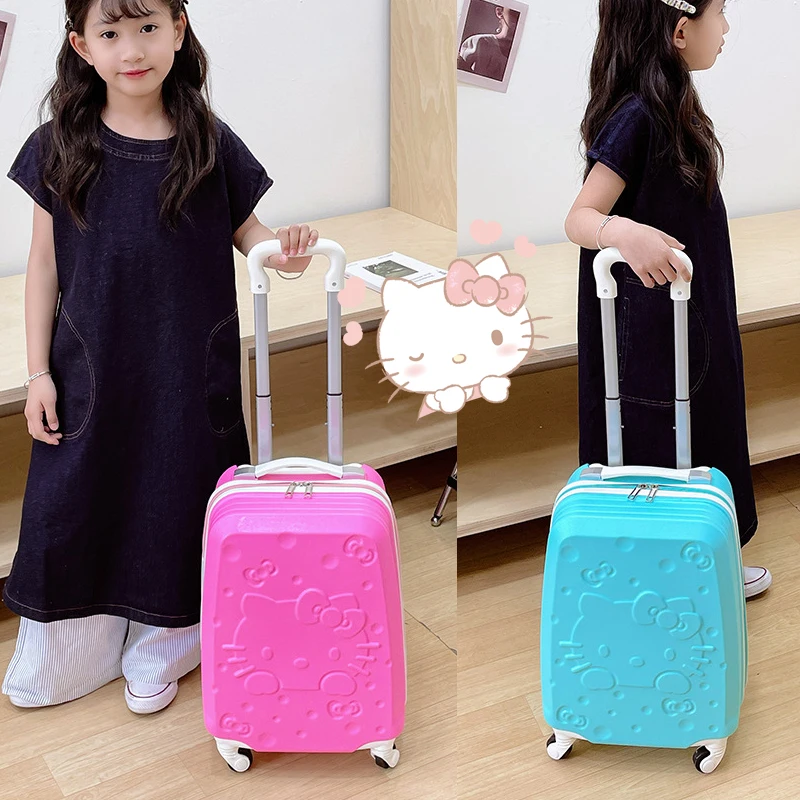 

Cute 16 Inches Children Suitcase Large Capacity Kawaii Cartoon Student Trolley Case Universal Wheel Password Lock Suitcase