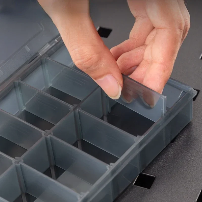 9-24 сетки-органайзер для хранения, регулируемый контейнер, пластиковый ящик для хранения, многофункциональный контейнер для деталей инструментов