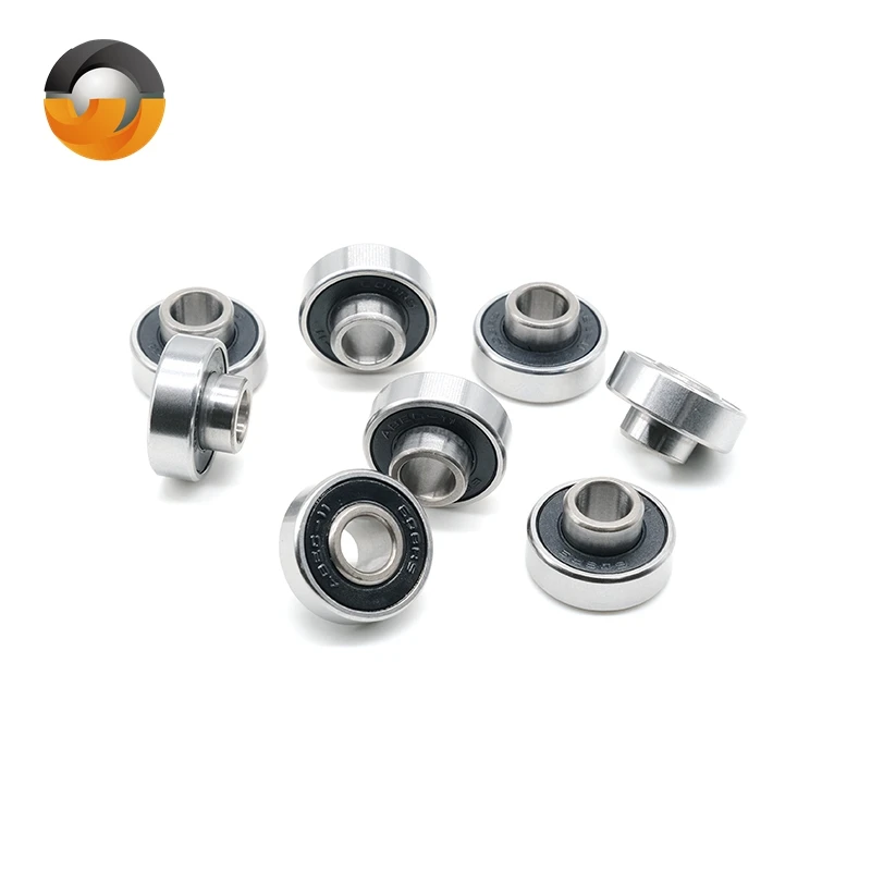 8 szt. Łożysk do deskorolki 608RS 8x22x7mm zintegrowane z podkładką dystansową, łożyska do longboardu 608, łożyska do desek do tańca, łożyska do desek double rocker. — zdjęcie 6