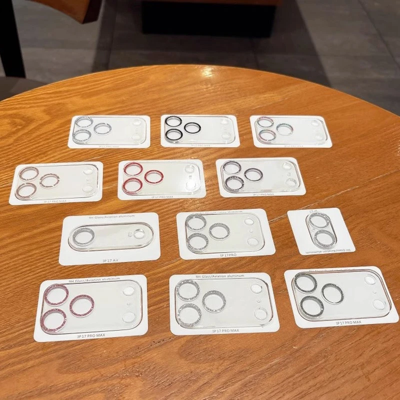 2025 جديد بريق كاميرا حامي فيلم آيفون 17 برو ماكس 17 برو 17 الهواء 9H HD واضح عدسة حامي الزجاج الخلفي عدسة غطاء كامل #6