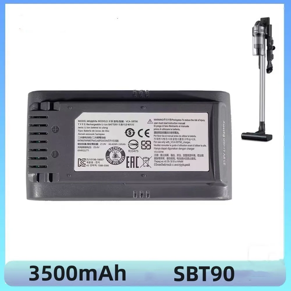 

3500mAh 21.6V for Samsung VCA-SBT90/XAA JET70 JET75 PET JET90 JET90E VS9000 VS20R9074S2 VS15T7032P4 Vacuum Cleaner Battery