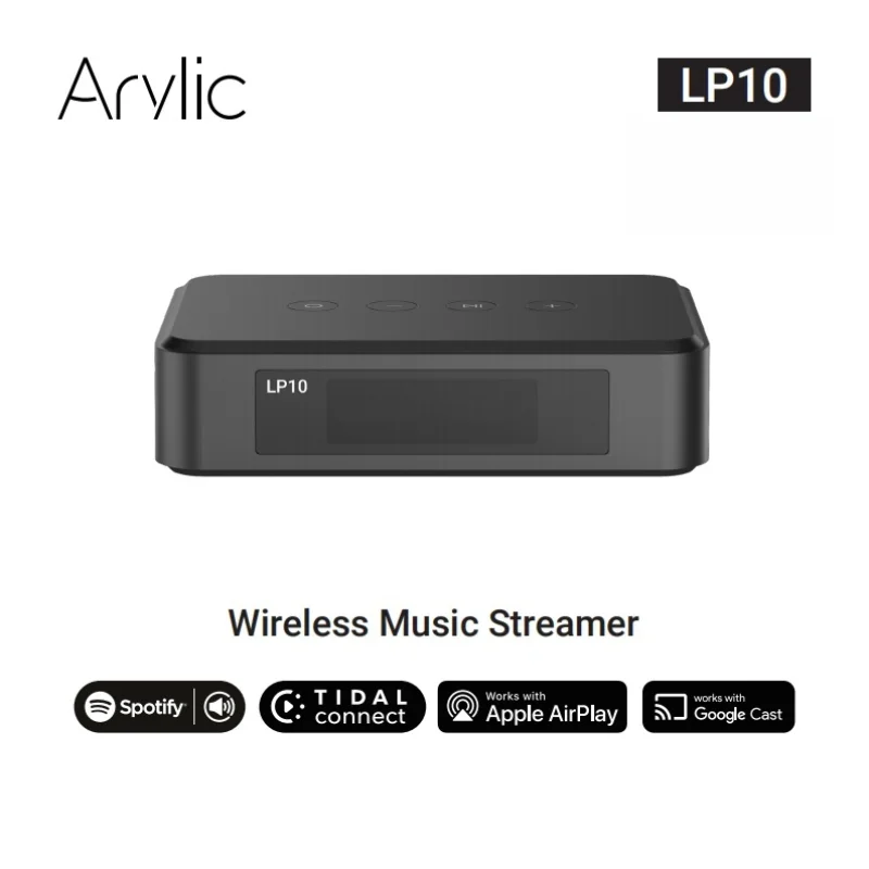 

Arylic LP10 Wireless Music Streamer with Google Cast Stream from favorite APP Display Panel Digital & Analog Output Multiroom