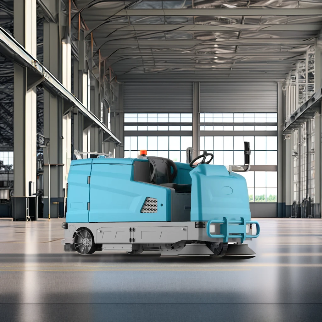 Durable Industrial Floor Cleaning Machine Ride On Floor Scrubber Large Areas Floor Scrubber
