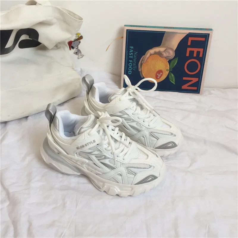 Girls Casual Sneakers 2023 Spring New Thick Sole Dad Shoes Boys Retro Internal Elevation Popular Versatile Premium Grey Sneaker
