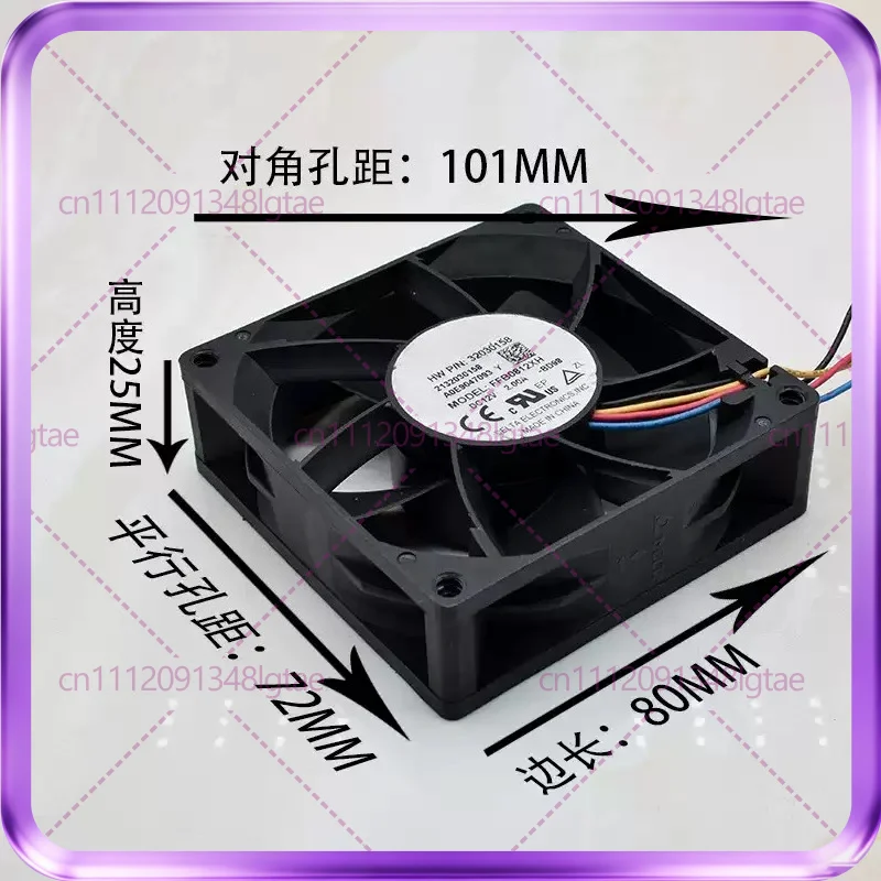 New For Delta FFB0812XH 8025 12V 2A 8CM/cm, high speed and large air volume fan