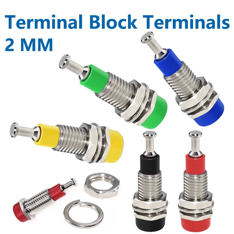 

20PCS 2mm Banana Socket Electrical Connector Terminal Nut Banana Plug Jack Electrical Test Hole DIY Parts Connector