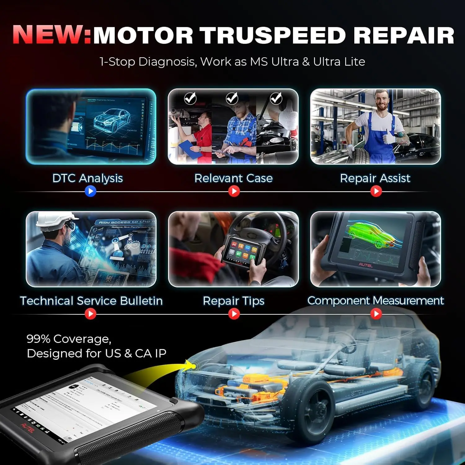 Autel MaxiSYS Elite 2 PRO الماسح الضوئي Elite II PRO أدوات تشخيص السيارات J2534 ECU برمجة الترميز موتور TruSpeed الماسح الضوئي #4