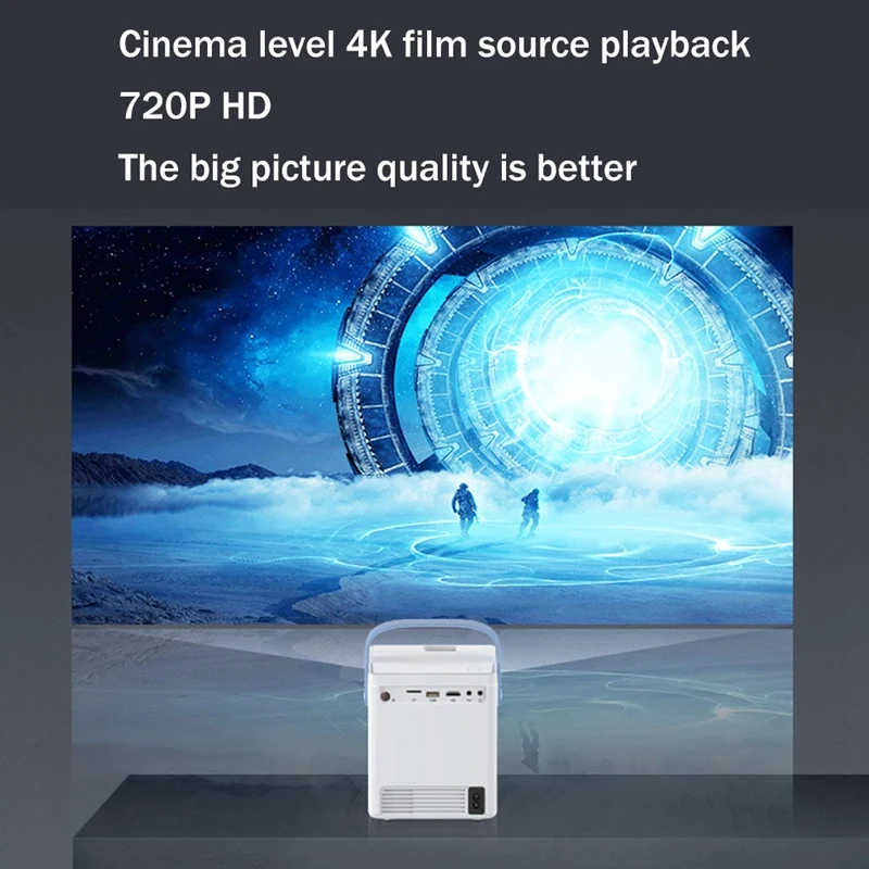 4K HD Home Theater Media Player Mobile Phone Projector Outdoor Portable Projector AI Voice Bluetooth Projector