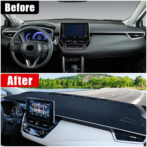 Imagen 2 del producto Para Toyota Corolla E210 2019 2020 2021 2022 2023 2024 2025 cubierta híbrida para salpicadero de coche alfombrilla para salpicadero almohadilla parasol alfombras Anti-UV