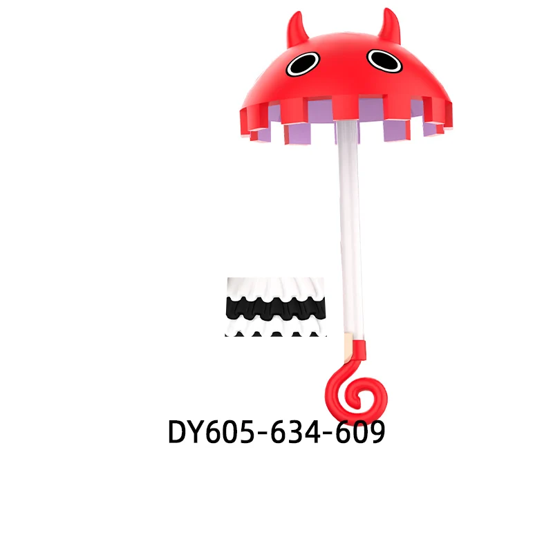 Les figurines d'action parapluie bâton armes pantalons pièces de cheveux modèle blocs MOC briques ensemble cadeaux jouets pour enfants DY605-DY634