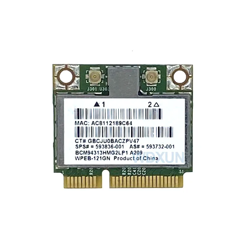 Broadcom 4313 Wifi Card 593836-001 BCM94313HMG2LP1  593836-001 DM1 DM2 DM3 DM4 MINI 110 G72 DV7 BCM4313