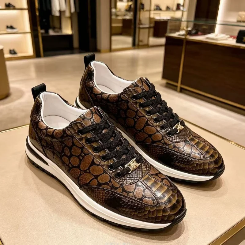 

Новые высококачественные, удобные туфли на плоской подошве из натуральной кожи с повседневным принтом, модные и нескользящие x10